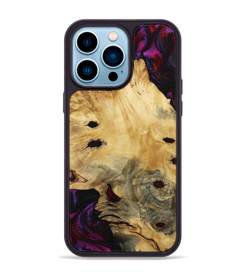 iPhone 14 Pro Max Wood Phone Case - Monte (Red, 780131)