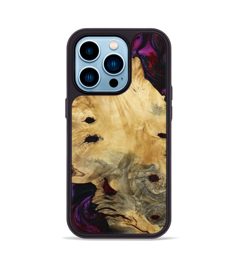 iPhone 14 Pro Wood Phone Case - Monte (Red, 780131)