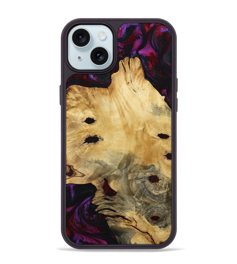 iPhone 15 Plus Wood Phone Case - Monte (Red, 780131)