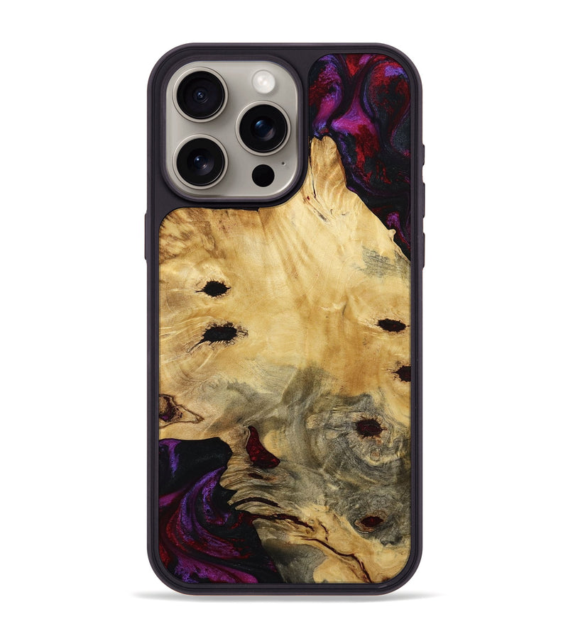 iPhone 15 Pro Max Wood Phone Case - Monte (Red, 780131)