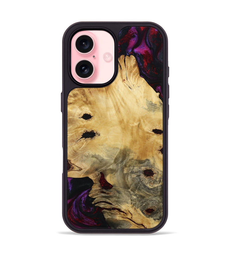iPhone 16 Wood Phone Case - Monte (Red, 780131)