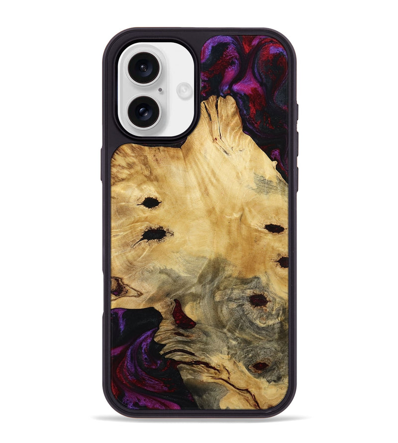 iPhone 16 Plus Wood Phone Case - Monte (Red, 780131)