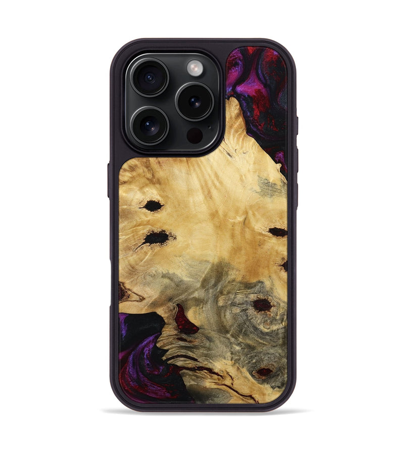 iPhone 16 Pro Wood Phone Case - Monte (Red, 780131)
