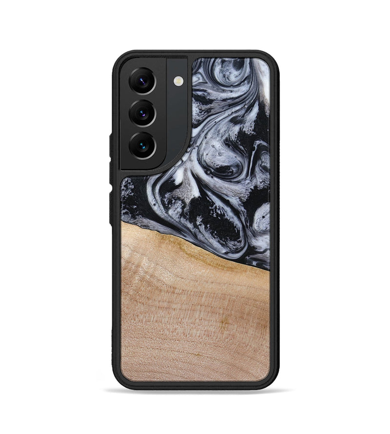 Galaxy S22 Wood Phone Case - Miah (Black & White, 780132)