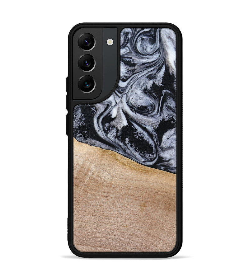 Galaxy S22 Plus Wood Phone Case - Miah (Black & White, 780132)