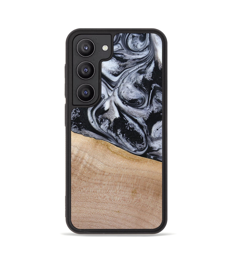 Galaxy S23 Wood Phone Case - Miah (Black & White, 780132)