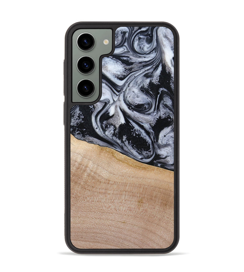 Galaxy S23 Plus Wood Phone Case - Miah (Black & White, 780132)