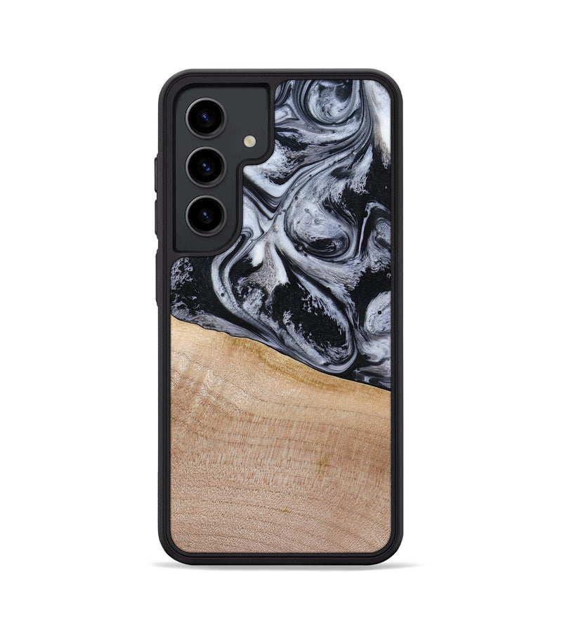 Galaxy S24 Wood Phone Case - Miah (Black & White, 780132)
