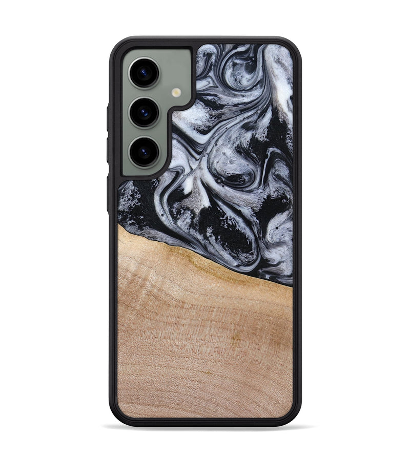 Galaxy S24 Plus Wood Phone Case - Miah (Black & White, 780132)