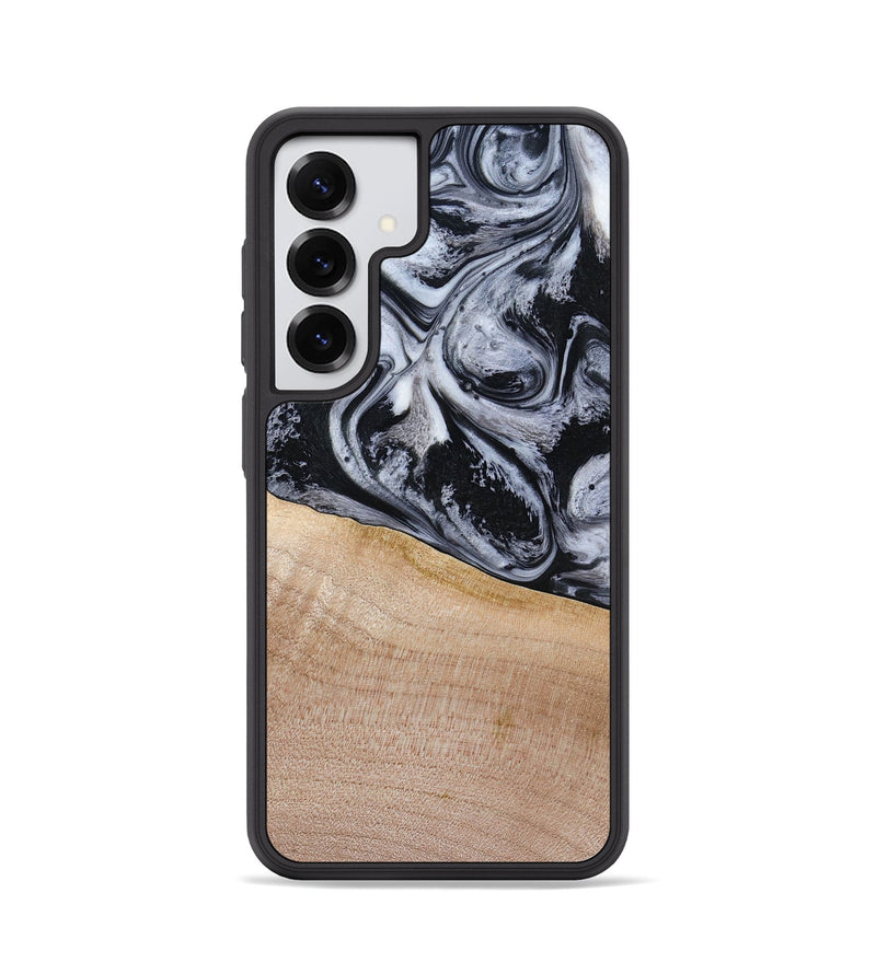 Galaxy S25 Wood Phone Case - Miah (Black & White, 780132)