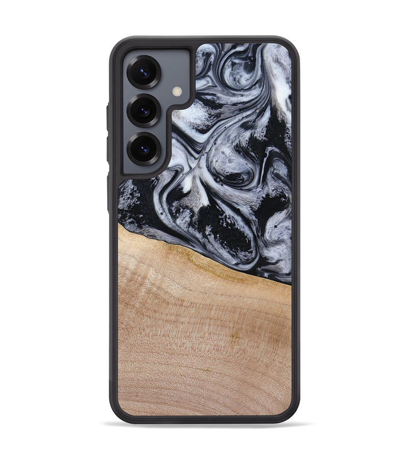 Galaxy S25 Plus Wood Phone Case - Miah (Black & White, 780132)