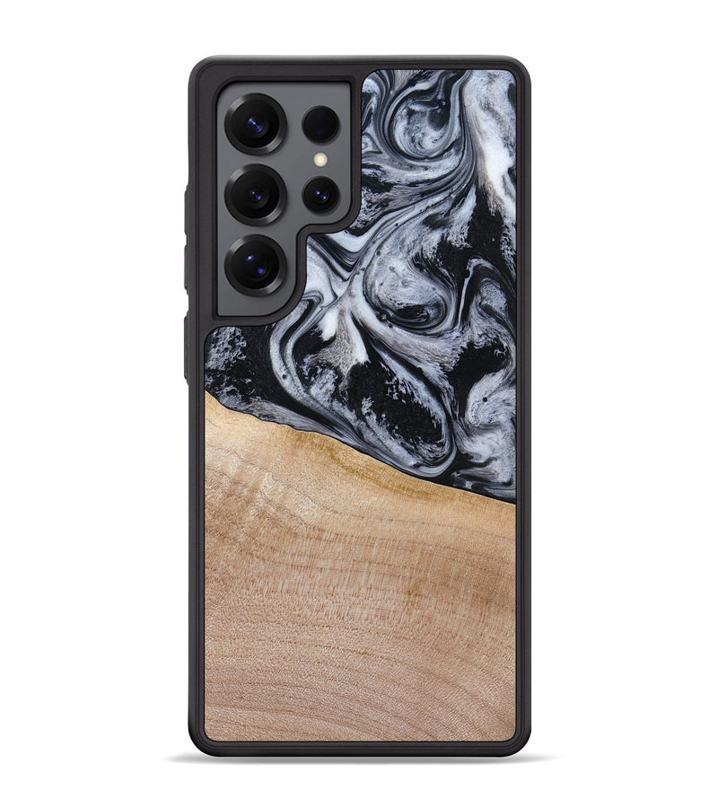 Galaxy S25 Ultra Wood Phone Case - Miah (Black & White, 780132)