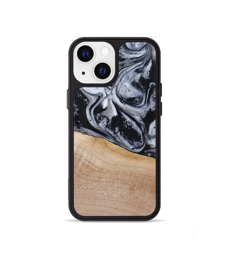 iPhone 13 mini Wood Phone Case - Miah (Black & White, 780132)