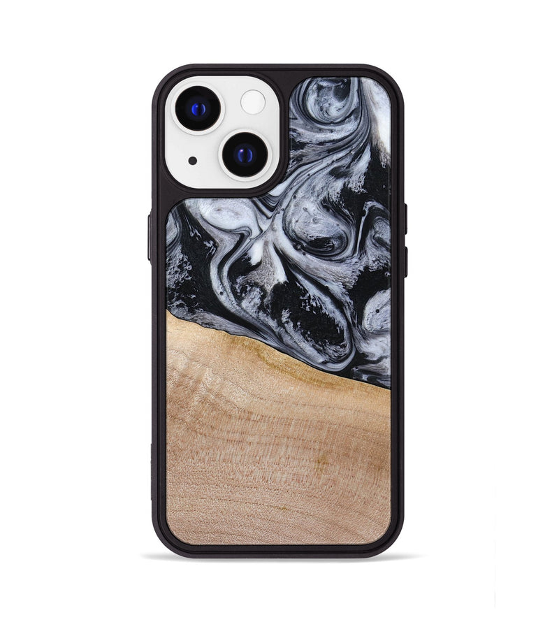 iPhone 13 Wood Phone Case - Miah (Black & White, 780132)