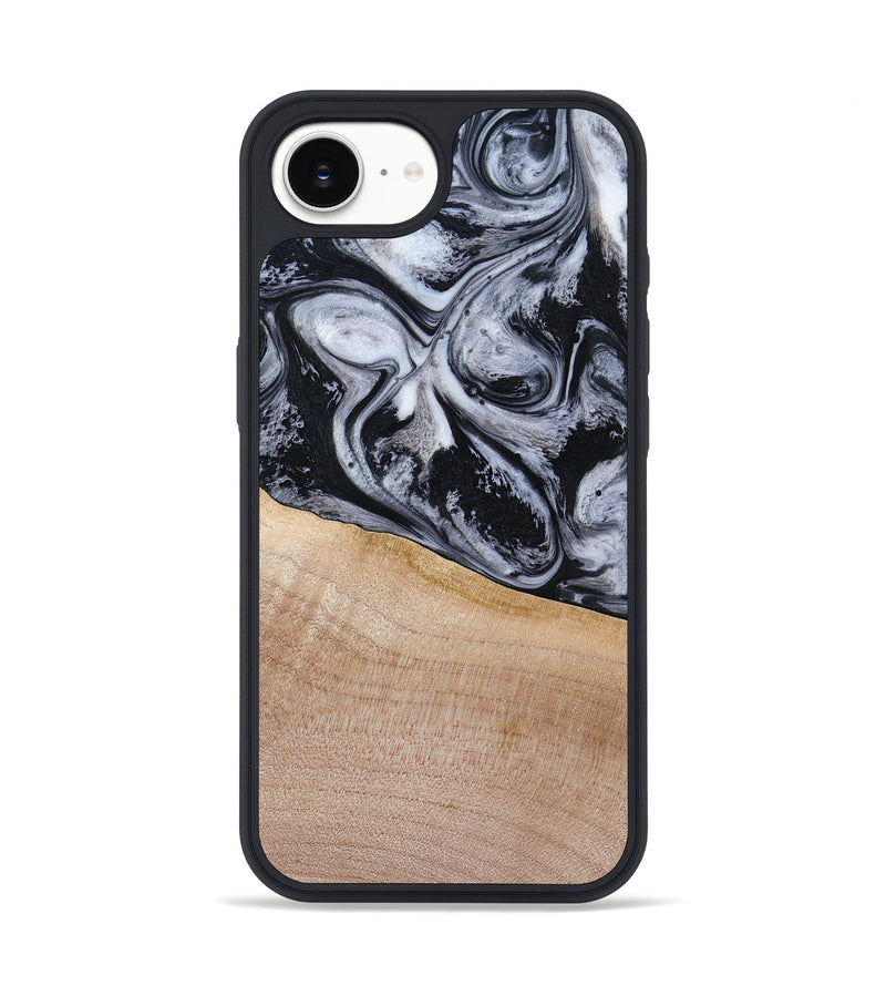 iPhone 16e Wood Phone Case - Miah (Black & White, 780132)
