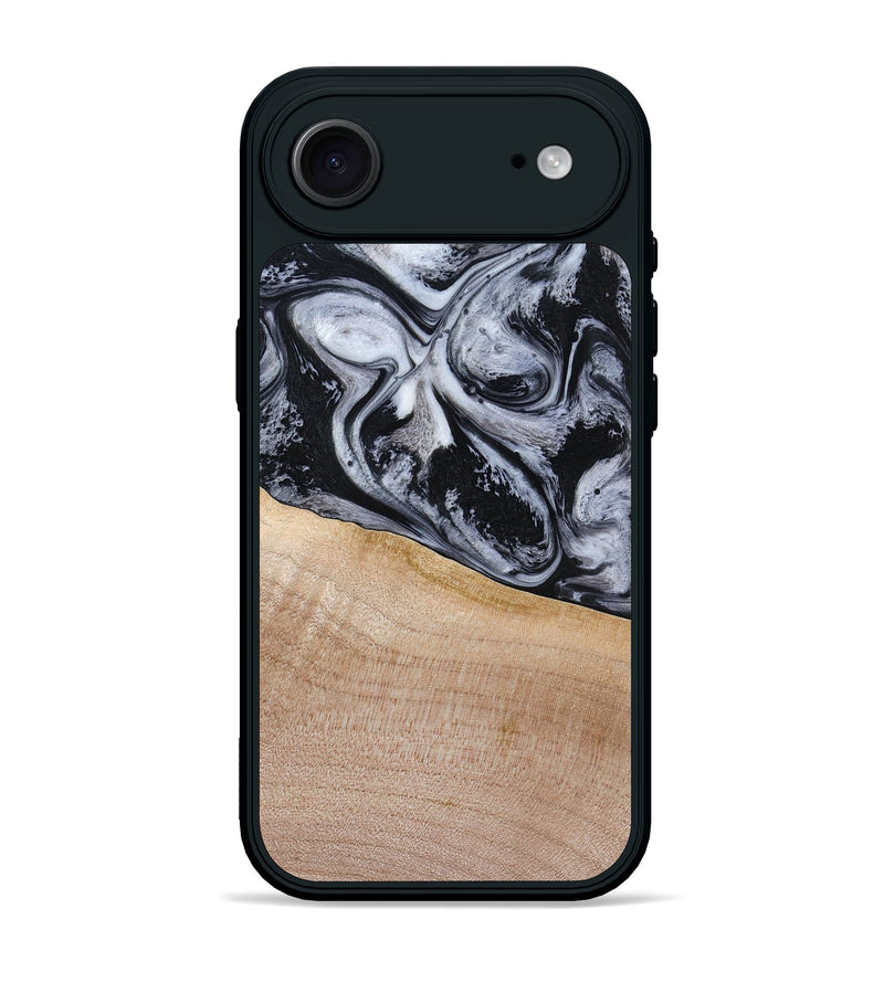 iPhone 17 Air Wood Phone Case - Miah (Black & White, 780132)