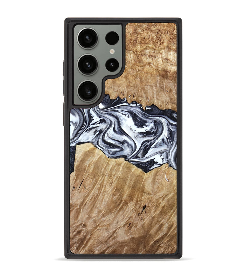 Galaxy S23 Ultra Wood Phone Case - Torrey (Black & White, 780136)