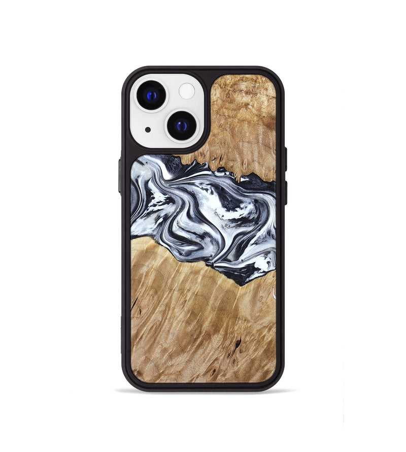 iPhone 13 mini Wood Phone Case - Torrey (Black & White, 780136)
