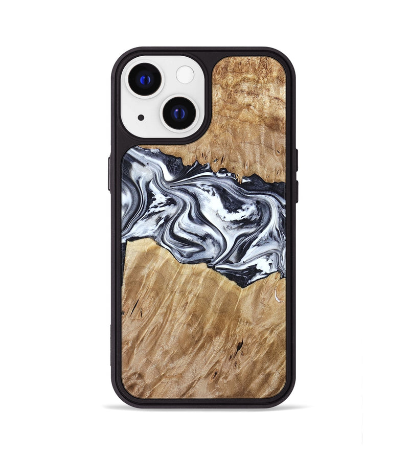 iPhone 13 Wood Phone Case - Torrey (Black & White, 780136)