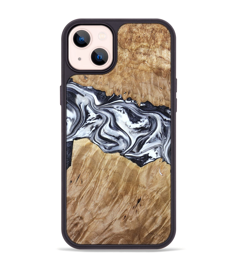 iPhone 14 Plus Wood Phone Case - Torrey (Black & White, 780136)