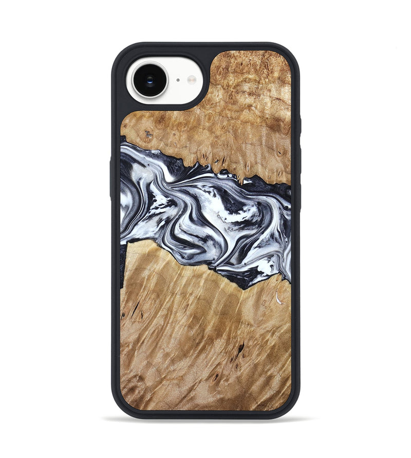 iPhone 16e Wood Phone Case - Torrey (Black & White, 780136)