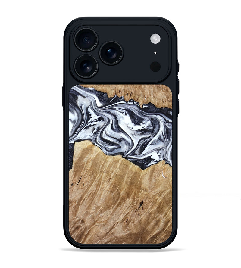 iPhone 17 Pro Max Wood Phone Case - Torrey (Black & White, 780136)