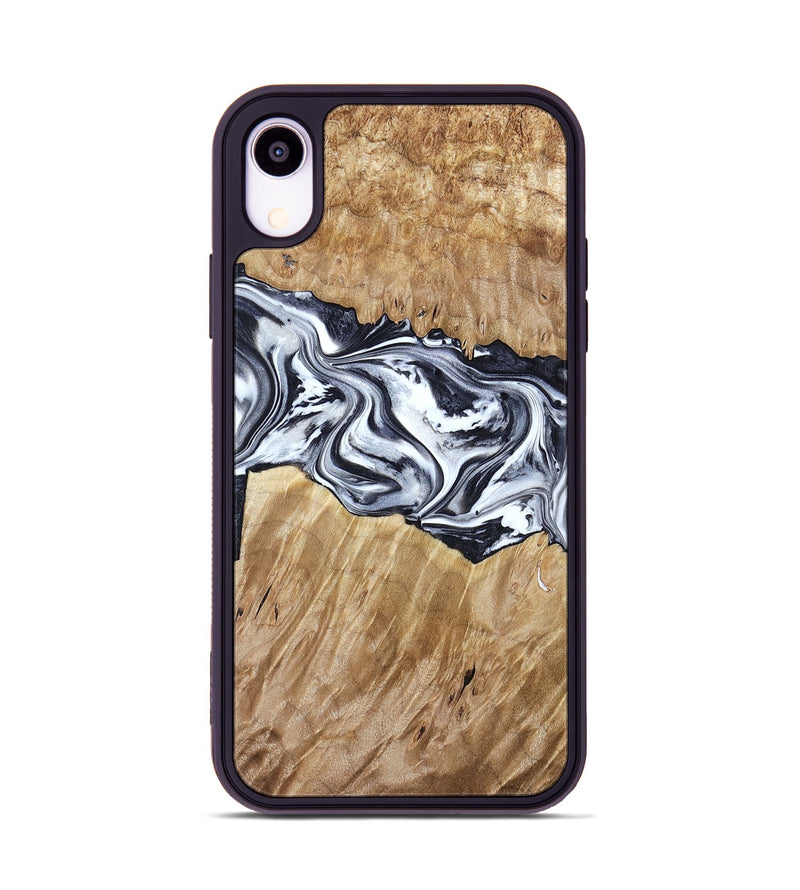 iPhone Xr Wood Phone Case - Torrey (Black & White, 780136)
