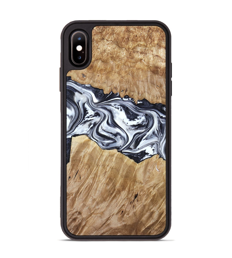 iPhone Xs Max Wood Phone Case - Torrey (Black & White, 780136)