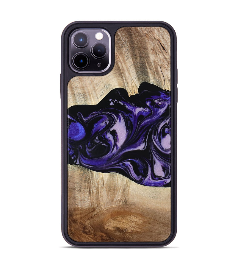 iPhone 11 Pro Max Wood Phone Case - Bradyn (Purple, 780153)