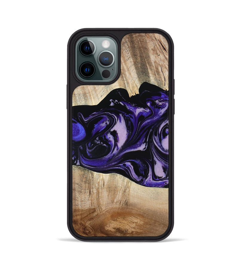 iPhone 12 Pro Wood Phone Case - Bradyn (Purple, 780153)