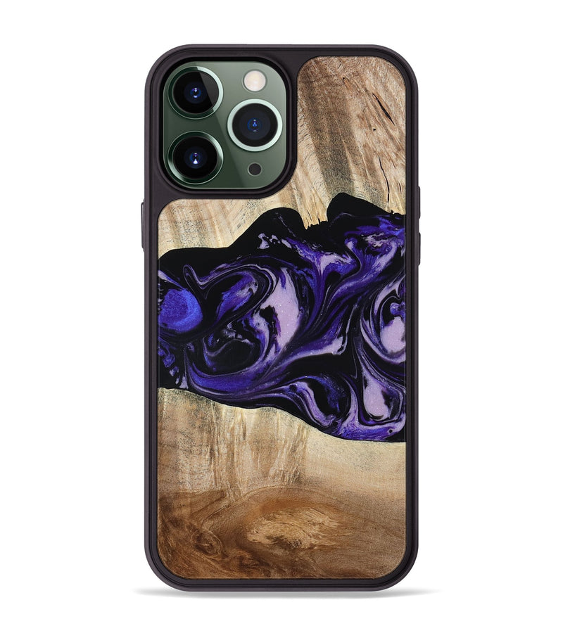 iPhone 13 Pro Max Wood Phone Case - Bradyn (Purple, 780153)