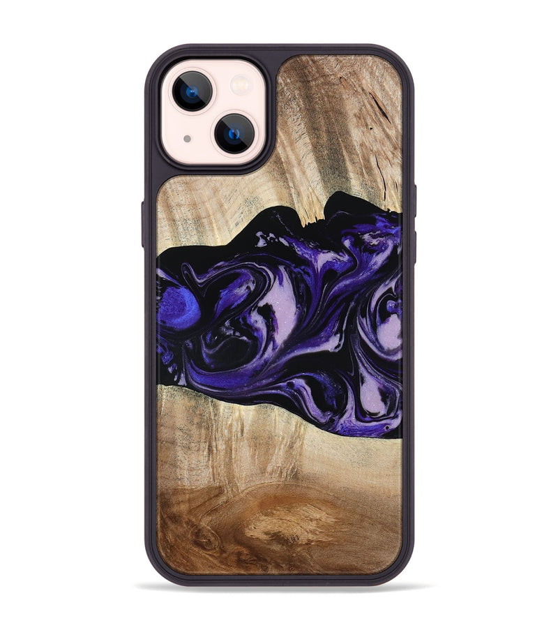 iPhone 14 Plus Wood Phone Case - Bradyn (Purple, 780153)