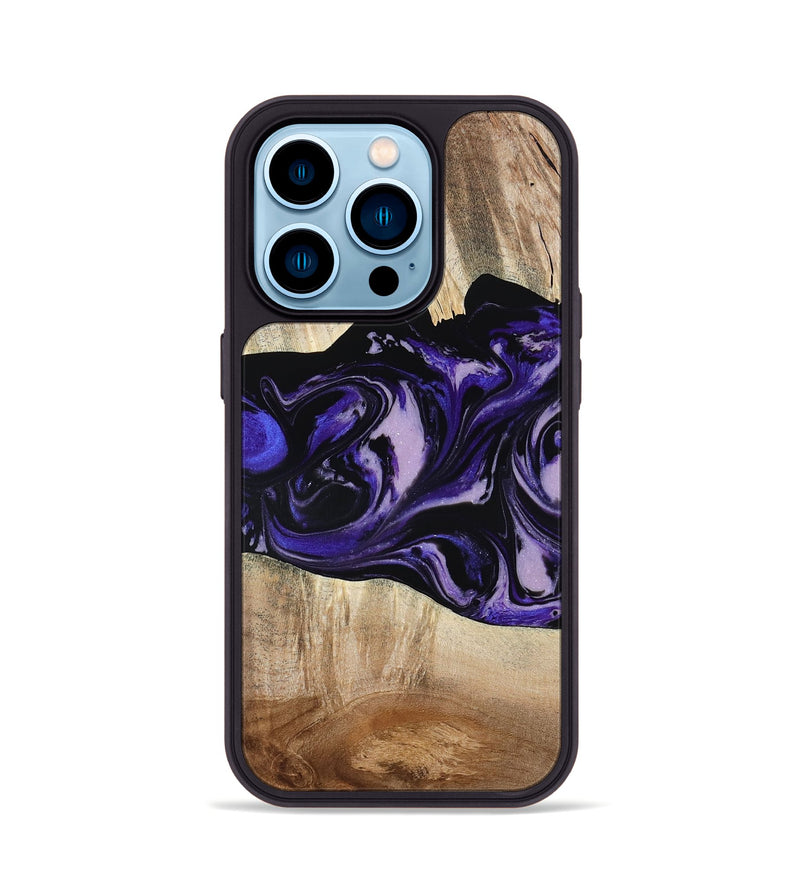 iPhone 14 Pro Wood Phone Case - Bradyn (Purple, 780153)