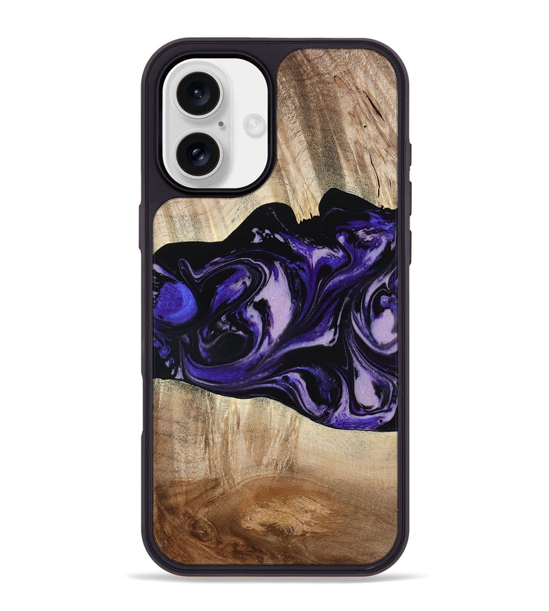 iPhone 16 Plus Wood Phone Case - Bradyn (Purple, 780153)