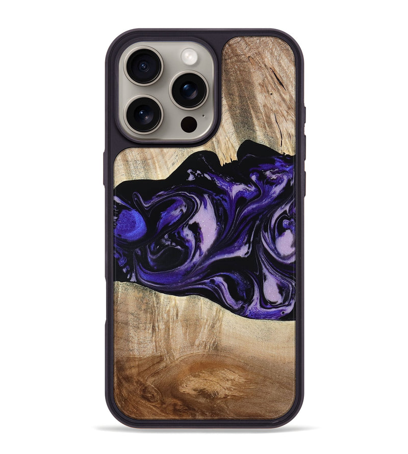 iPhone 16 Pro Max Wood Phone Case - Bradyn (Purple, 780153)
