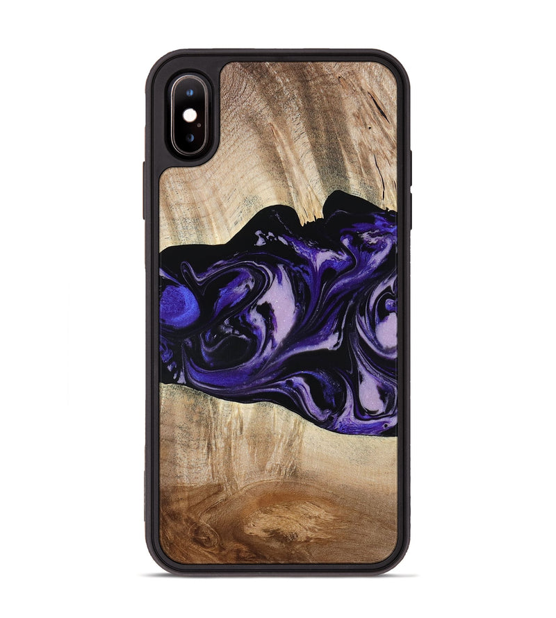 iPhone Xs Max Wood Phone Case - Bradyn (Purple, 780153)