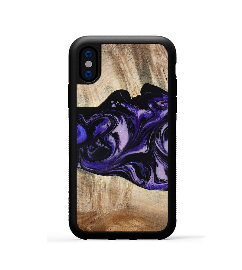 iPhone Xs Wood Phone Case - Bradyn (Purple, 780153)