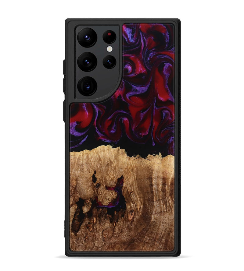 Galaxy S22 Ultra Wood Phone Case - Jacey (Red, 780162)