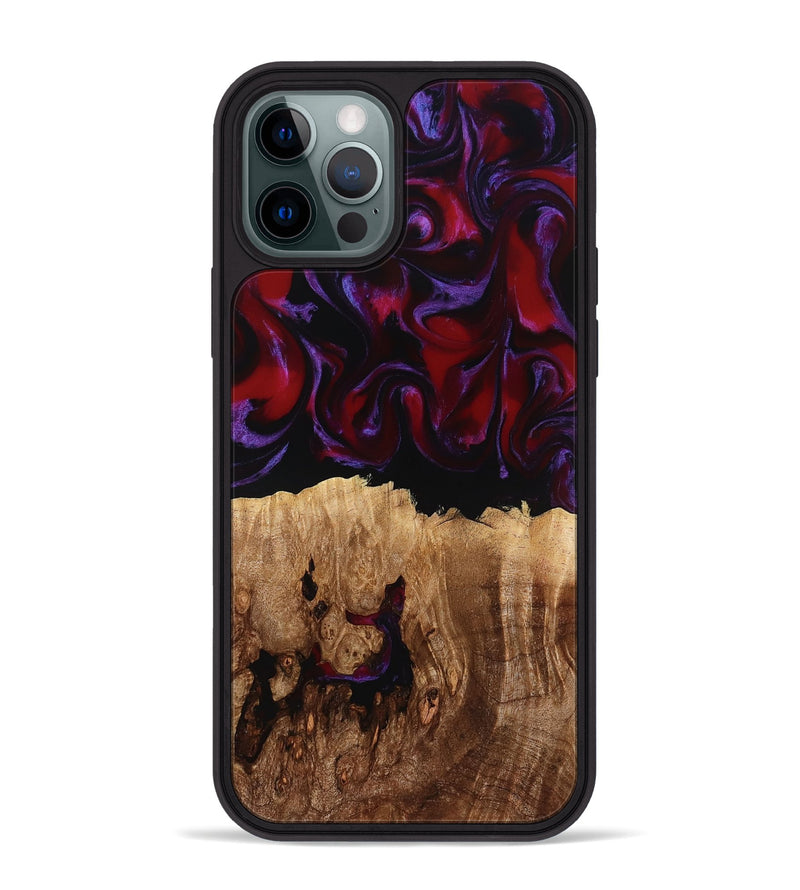 iPhone 12 Pro Max Wood Phone Case - Jacey (Red, 780162)