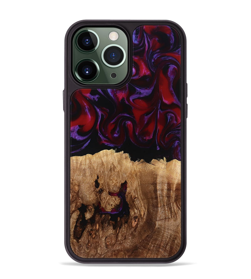 iPhone 13 Pro Max Wood Phone Case - Jacey (Red, 780162)