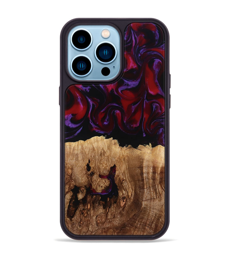 iPhone 14 Pro Max Wood Phone Case - Jacey (Red, 780162)