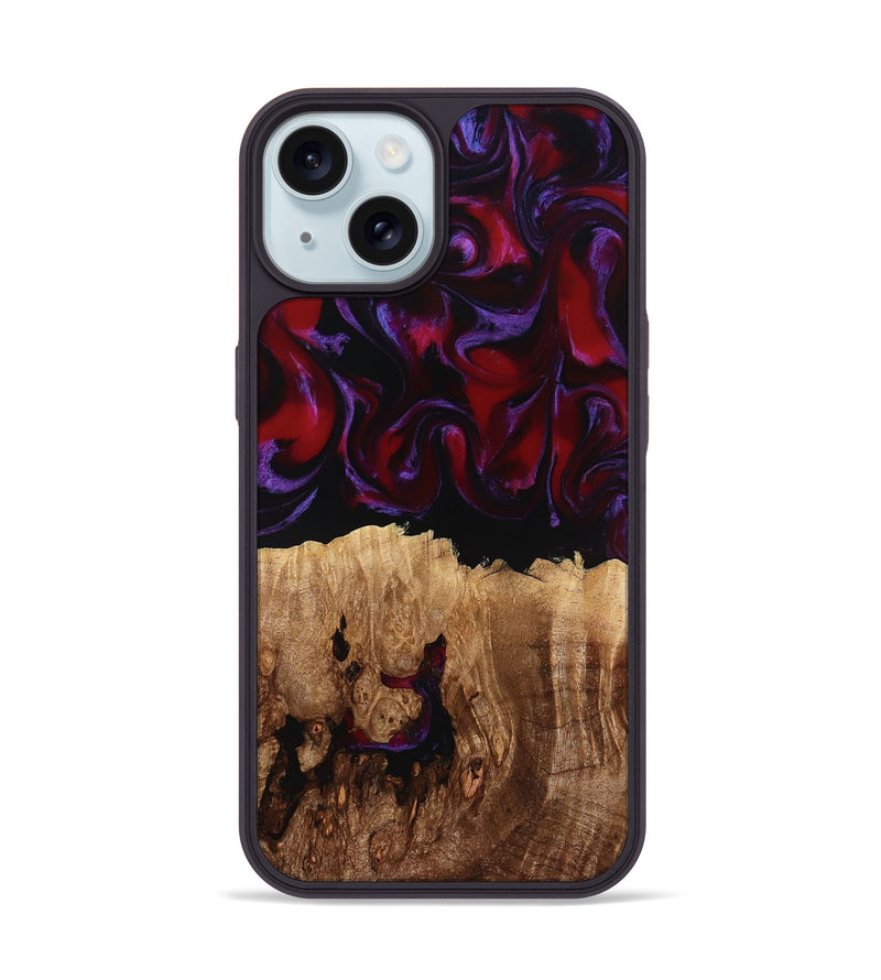 iPhone 15 Wood Phone Case - Jacey (Red, 780162)