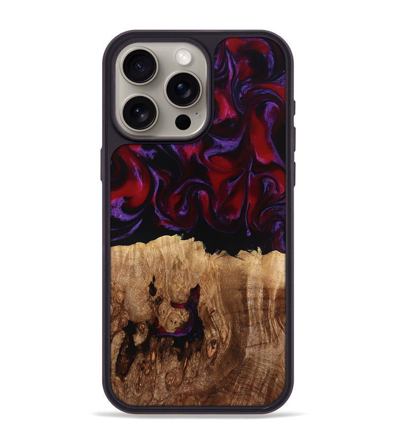 iPhone 15 Pro Max Wood Phone Case - Jacey (Red, 780162)