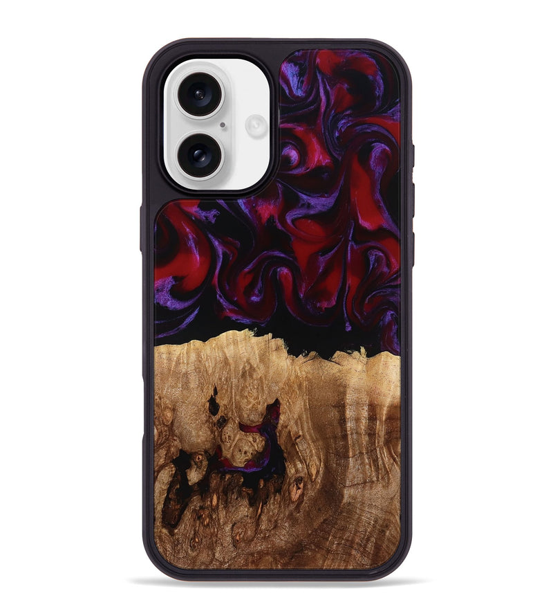 iPhone 16 Plus Wood Phone Case - Jacey (Red, 780162)