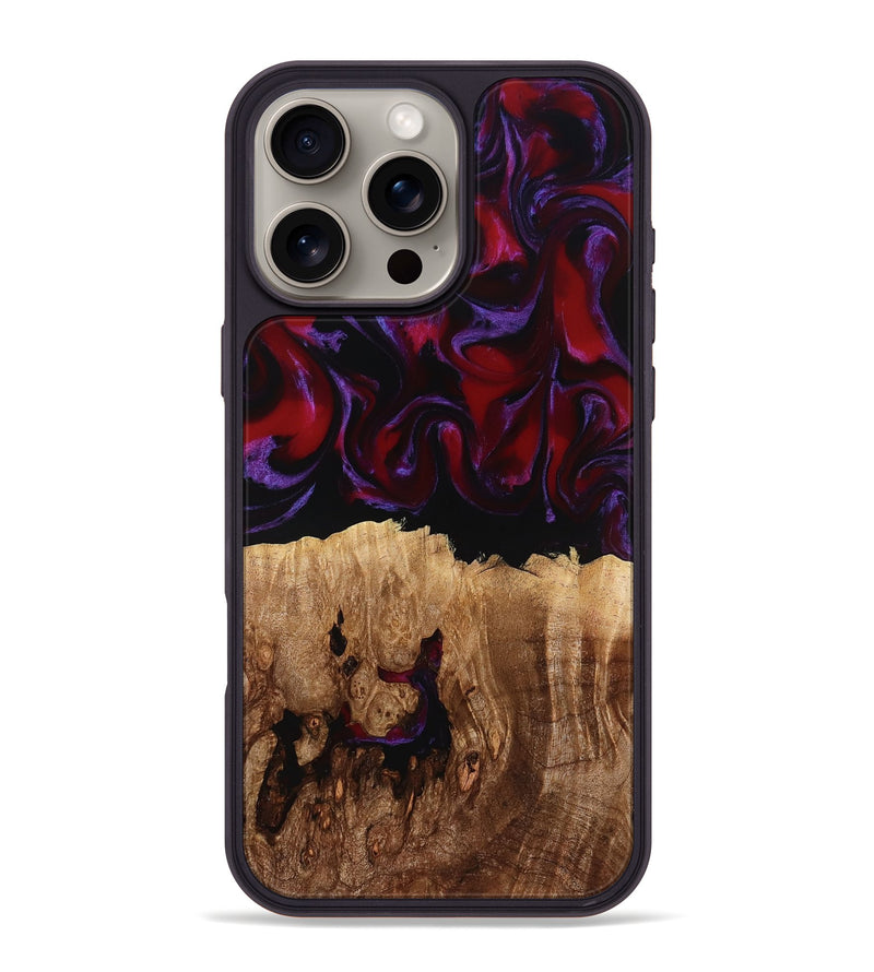 iPhone 16 Pro Max Wood Phone Case - Jacey (Red, 780162)