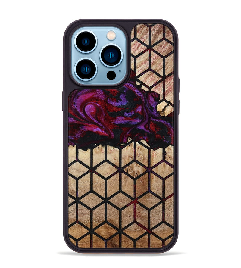 iPhone 14 Pro Max Wood Phone Case - Ayaan (Pattern, 780184)
