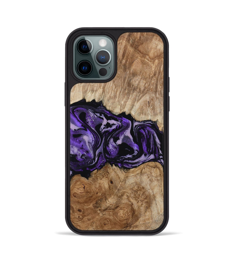 iPhone 12 Pro Wood Phone Case - Byron (Purple, 780234)