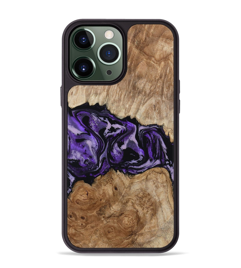 iPhone 13 Pro Max Wood Phone Case - Byron (Purple, 780234)