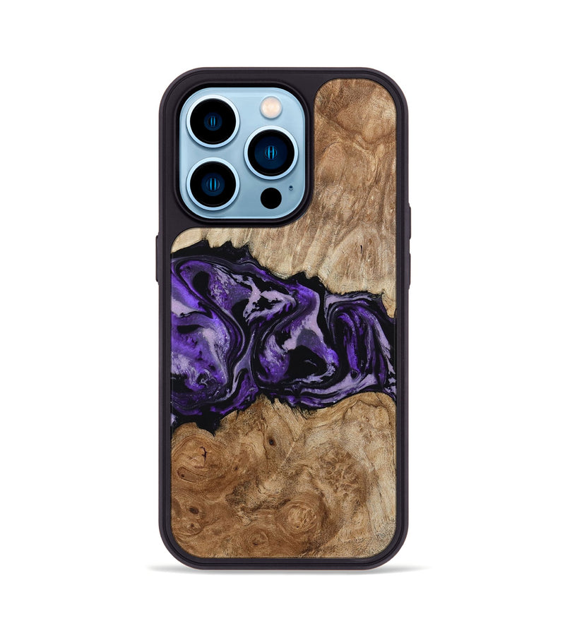 iPhone 14 Pro Wood Phone Case - Byron (Purple, 780234)