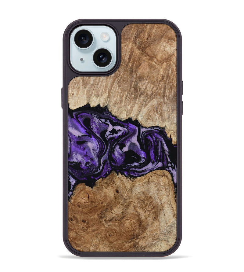 iPhone 15 Plus Wood Phone Case - Byron (Purple, 780234)